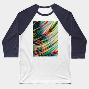 Wild Feather. Colorful Abstract Art Design Baseball T-Shirt